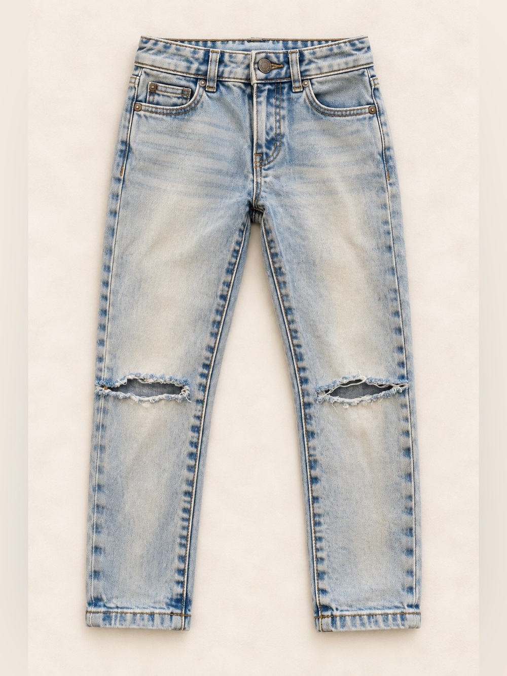 Beau Hudson Kids Size 5 Jeans Light Blue Distressed Skinny Jeans / Stretch